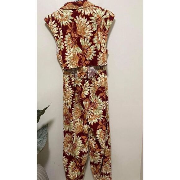 Free People Shasta Printed Cord One Piece Size M - Picture 5 of 8